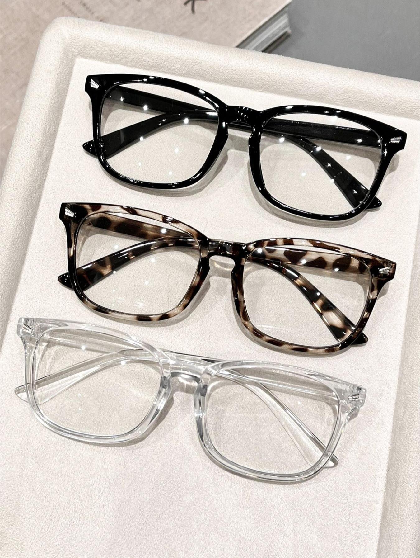 Women's 3-Pack Leopard Pattern Blue Light Glasses - Fashion Accessory Eyewear, One Size, Lightweight Everyday Eyewear for Work, Study