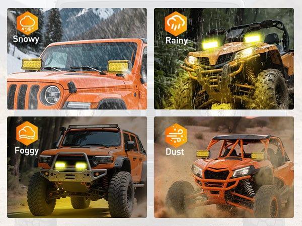 Nilight 2Pcs 6.5 Inch Double-Row LED Light Bar Covers, 5.2inch*3inch*0.6inch Amber PC Plastic, Protective, Waterproof, Easy to Install, Decorates Vehicle Appearance, Boosts Fog Visibility, Ideal for Offroad Lights Use, Easy Install, Improves Visibility In Nilight 2Pcs 6.5 Inch Double-Row LED Light Bar Covers, 5.2inch*3inch*0.6inch Amber PC Plastic, Protective, Waterproof, Easy to Install, Decorates Vehicle Appearance, Boosts Fog Visibility, Ideal for Offroad Lights Use, Easy Install, Improves Visibility In