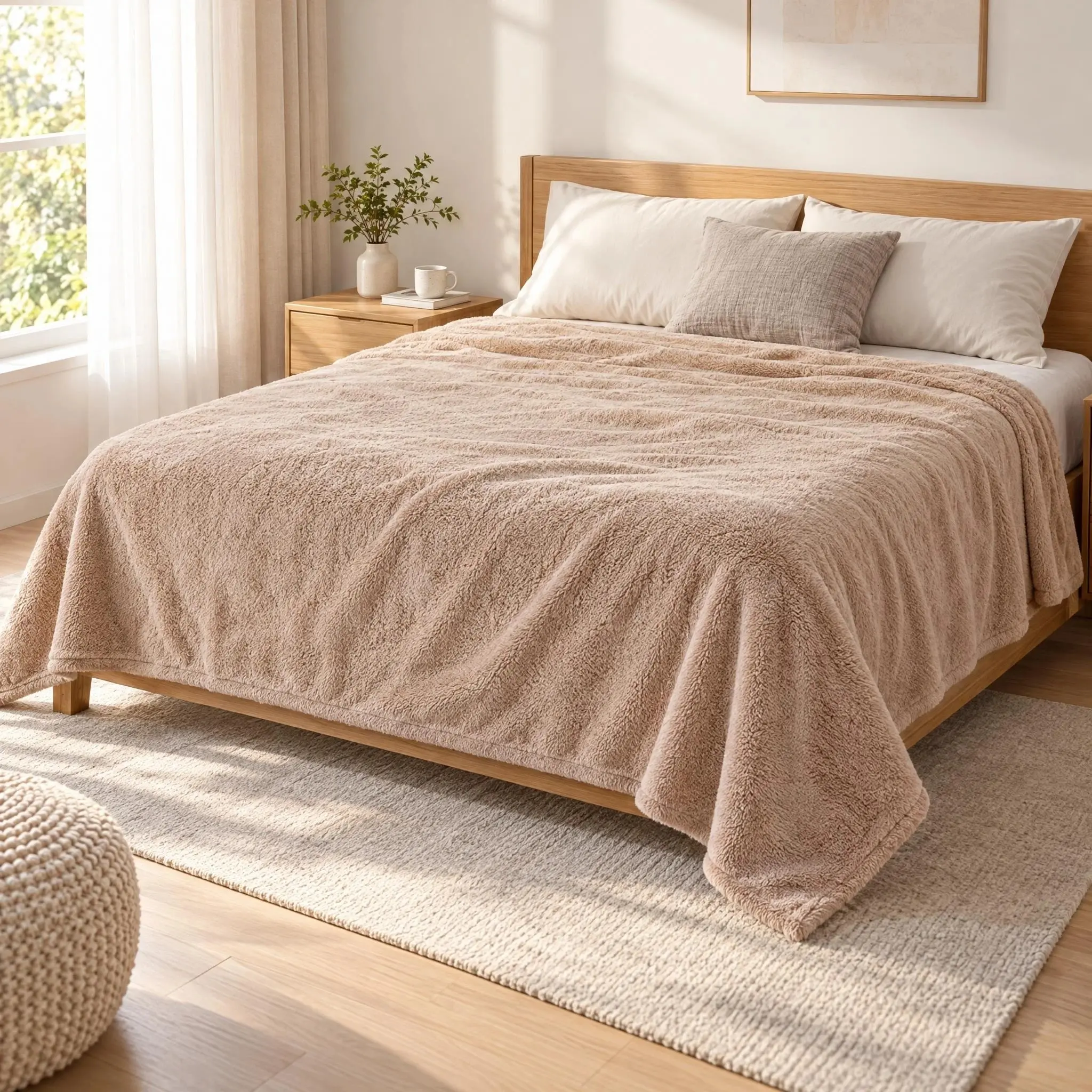 Flannel Flat Sheet, Single Size 180x200 Cm, Soft Comfortable Bedding, Ideal for Home Use, Durable Fabric Material, Perfect for Cozy Sleep
