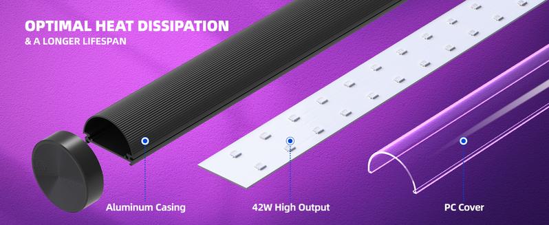 Barrina T10 LED Black Light Bar, Vertical Standing UV Blacklight, 40W, 400nm, 4FT with On/Off Switch and Tripod Floor Stand Barrina T10 LED Black Light Bar, Vertical Standing UV Blacklight, 40W, 400nm, 4FT with On/Off Switch and Tripod Floor Stand