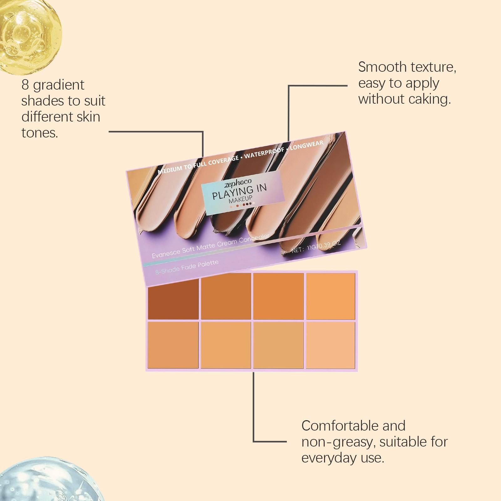 zephoco Matte Cream Concealer (Medium Shade), Long-Lasting Flawless Coverage Natural Matte Finish Concealing Cream, Matte Makeup Finish zephoco Matte Cream Concealer (Medium Shade), Long-Lasting Flawless Coverage Natural Matte Finish Concealing Cream, Matte Makeup Finish