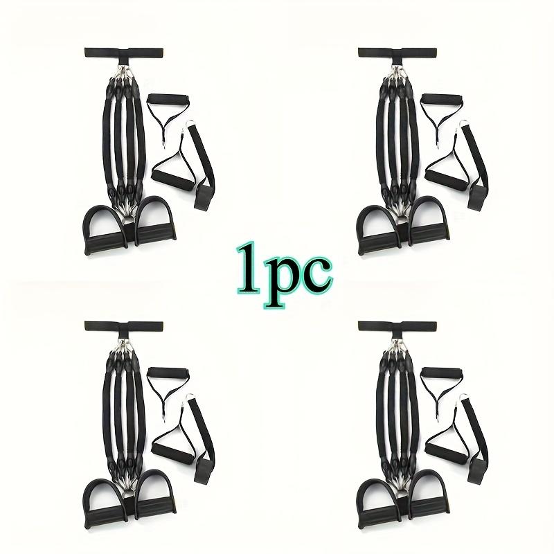 This 5-in-1 multifunctional leg stretching device, resistance band, sit-up helper, exercise foot pedal and yoga tool trains arms, legs and core, ideal for home and outdoor workouts.