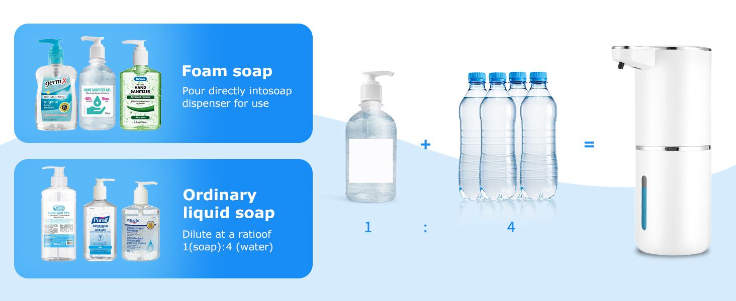 Automatic Foaming Soap Dispenser Touchless USB Rechargeable Electric Wall Mounted 4 Levels Adjustable Foam Pump for Bathroom Kitchen Dish Soap Leak Proof White Perfect Gift for Home