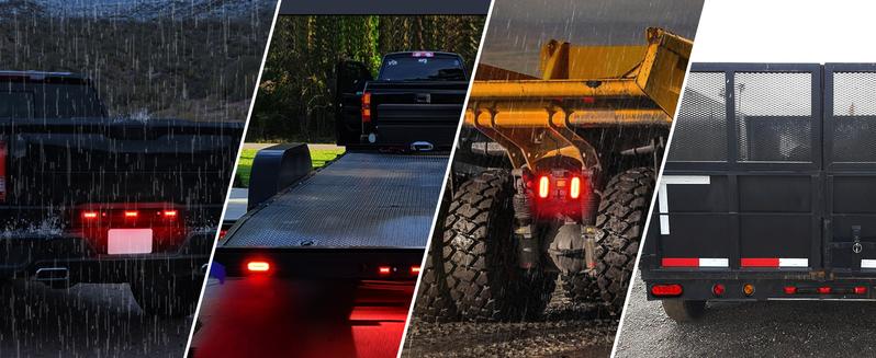 Nilight LED Trailer Light Kit 6 Inch Oval Stop Turn Tail Light 2 Inch Round Red Amber Side Marker Light 9 LED Trailer ID Light Bar for 12V RV Camper Caravan Truck Trailer Bus Boat nilight truck  dealsforyoudays