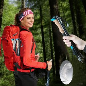 Foldable Hiking Poles for Women Men Seniors, 14" Compact Lightweight Trekking Poles with 1/4" Screw for Travel & Hiking