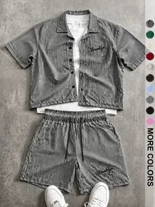 This plaid short-sleeved shirt and shorts set is a casual two-piece outfit, suitable for everyday outings, relaxing at home, or exercising, exuding a relaxed and carefree vibe.
