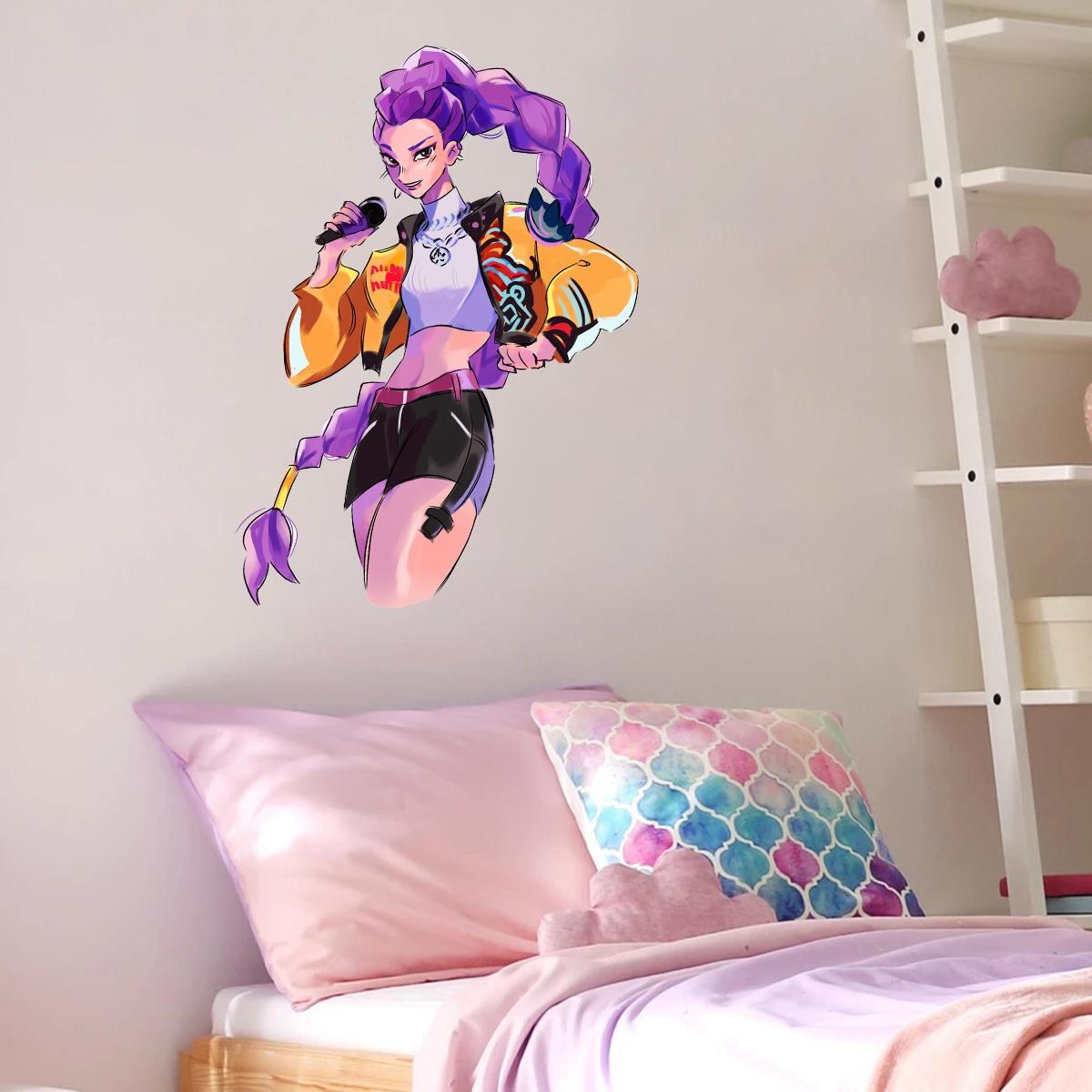 Large Cartoon Wall Sticker, Anime Sticker, Decorative Sticker, Self-Adhesive Door Decal, Multiple Sizes, Indoor Decor for Bedroom, Living Room, Birthday Party Gift
