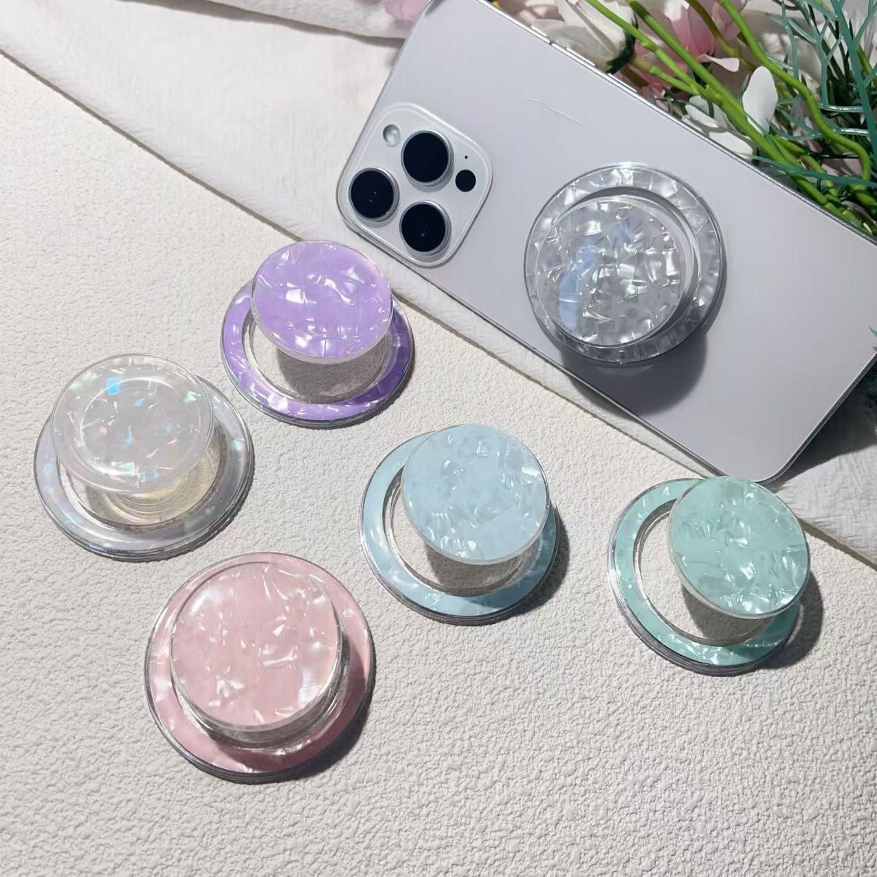 Magsafe Magnetic Phone Holder, Vibrant Shell Texture, High Aesthetic Design, Secure Grip, Compatible with All Smartphones