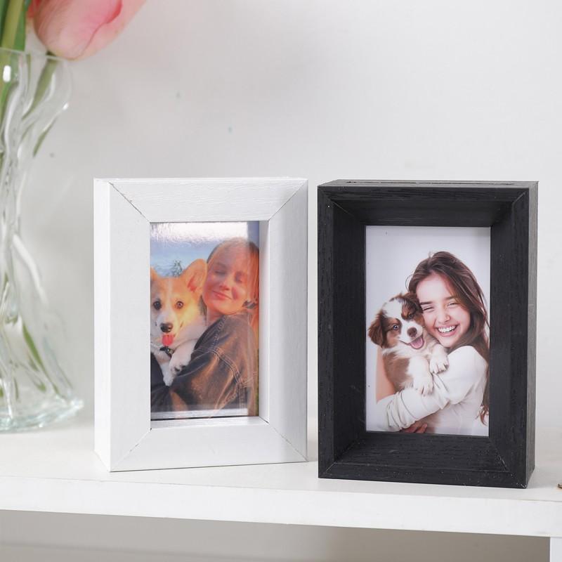 Vintage Style 3 Inch Photo Frame, Mini Decorative Frame for Living Room Bedroom, Holds 2 Photos, Ideal Gift for Birthdays Holidays