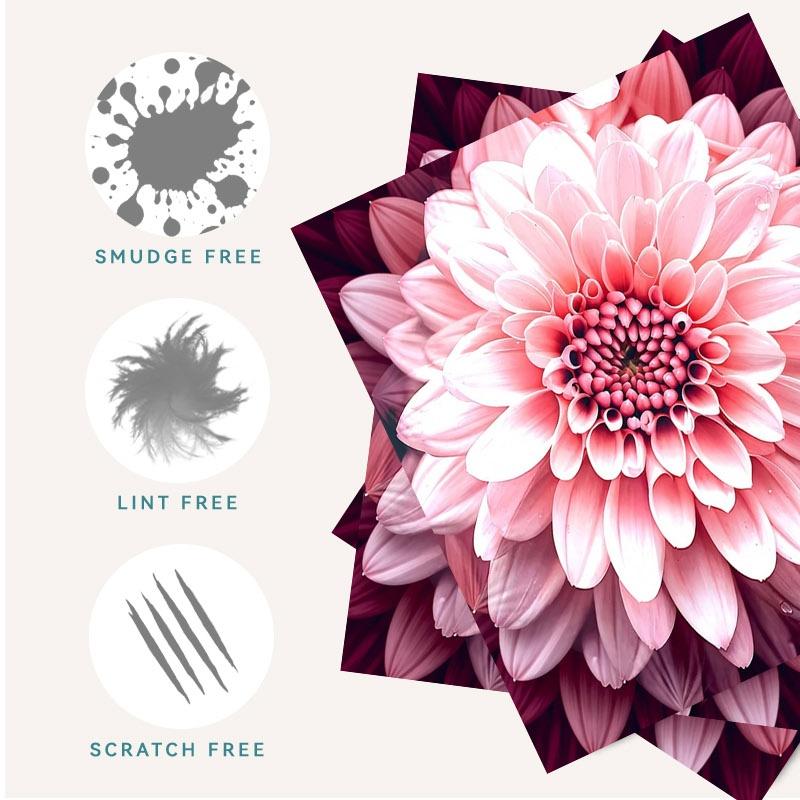 1/3/6/14pcs Lens Cleaning Cloth, Multiple Specifications Available, Single - Sided, Soft & Layered Like Pink Dahlia Petals, Ideal for Camera & Eyeglass Cleaning, Gentle Care for Lenses, Enhance Visual Clarity, Romantic Pink - Inspired Design