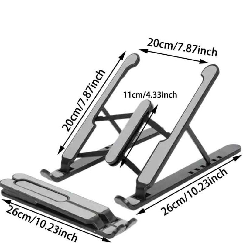 Adjustable Laptop Stand Cooling Riser, Foldable Portable Gaming Tablet Holder, Universal Stable Notebook Support, Durable Design, Computer Stand
