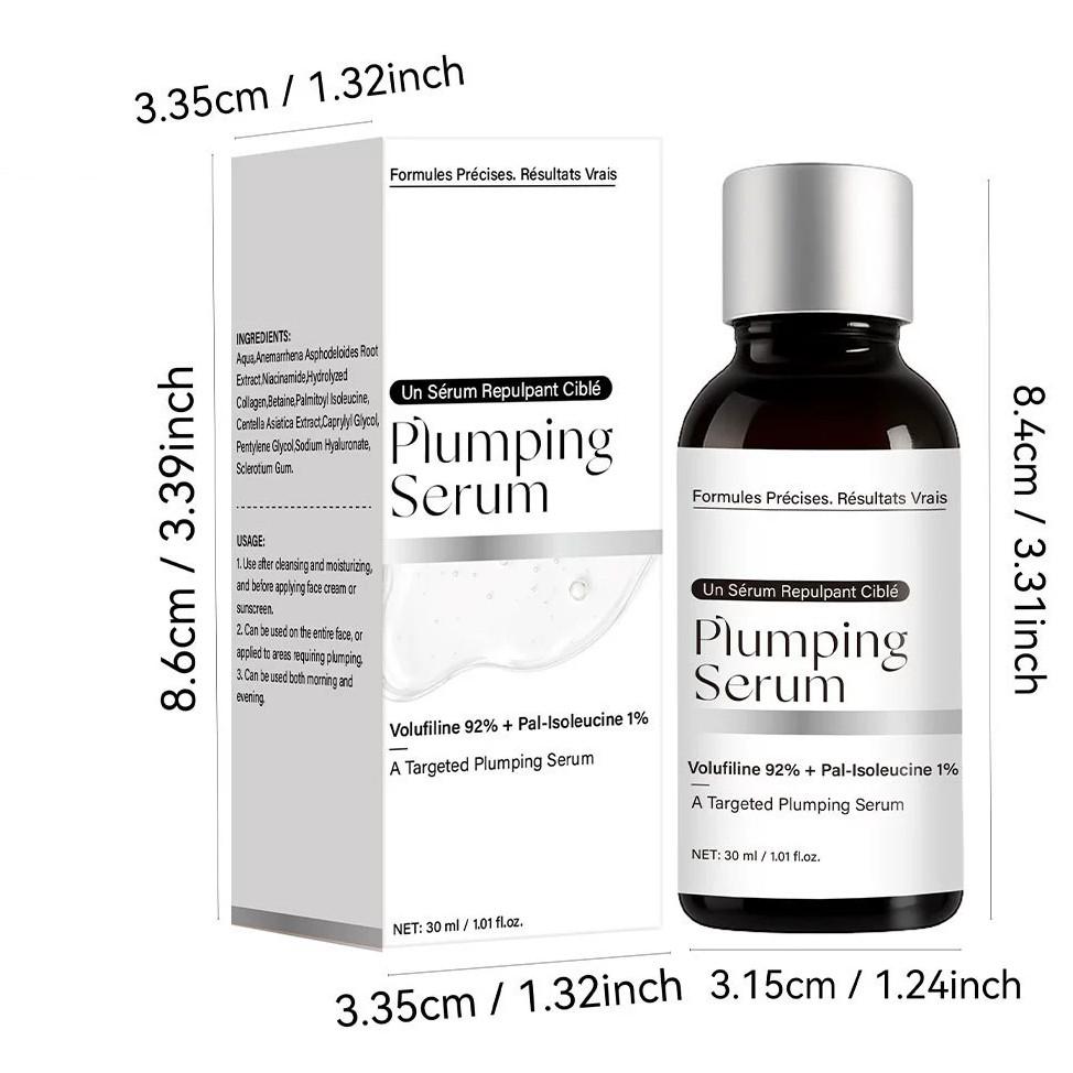 1 pcs Targeted Plumping Serum—Volufiline 92%+Pal -Isoleucine 1% Face Serum ，Reduced the Look of Aging ,Smoothes Wrinkles
