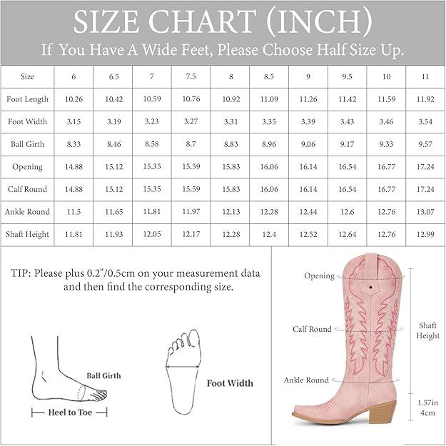 Wetkiss Cowboy Cowgirl Women Knee High  Boots Retro Embroidered Chunky Heels Pointed Toe Western Long Tall Boot Pull On Footwear Walking Shoes,Women's Shoes,Women's Boots  #TikTokShopStockUp