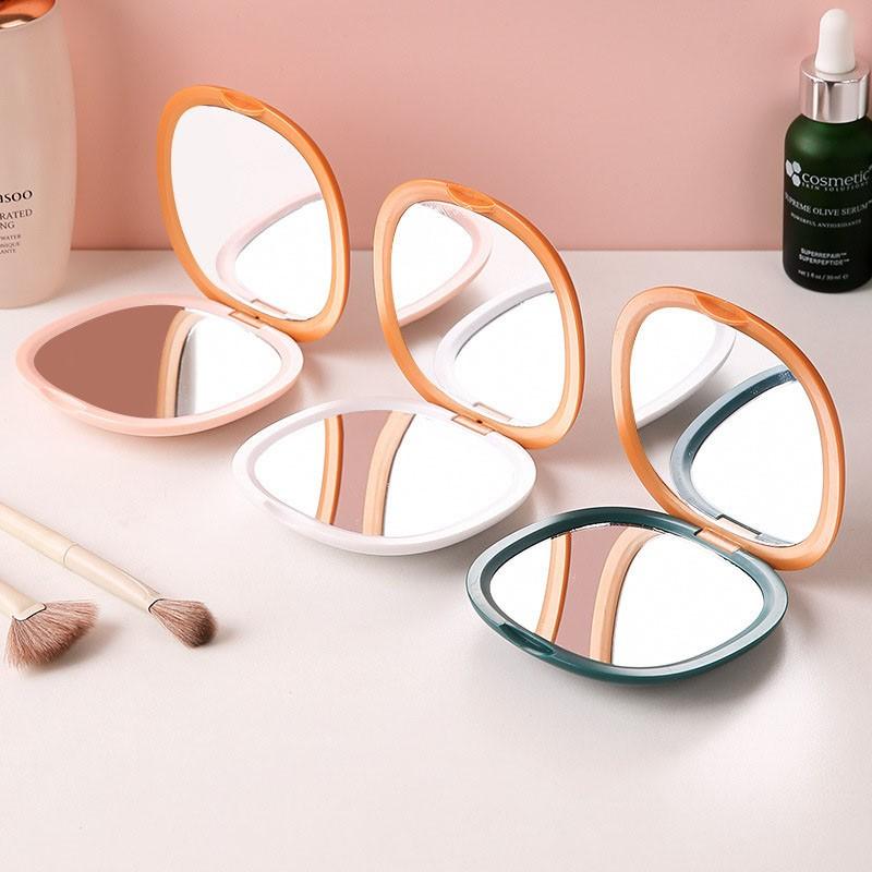 Portable Foldable Dual-Sided Makeup Mirror, Compact Square Handheld High-Definition Princess Mirror, Travel-Friendly Beauty Mirror, Folding Makeup Mirror