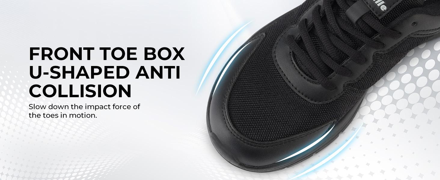 FitVille Men's Walking Shoes Wide Width Lightweight Comfortable Sneakers Max Cushioning Shoes for Plantar Fasciitis Relief