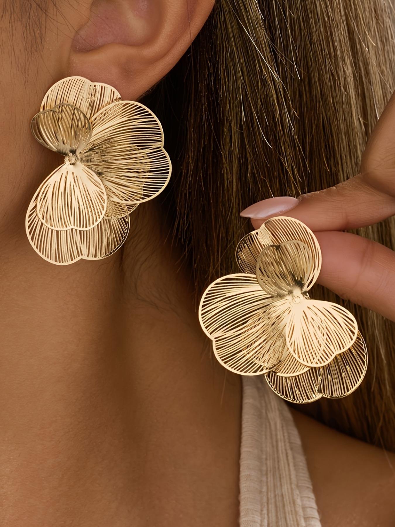 Elegant Flower Earrings, Fashion Style, Perfect for Daily Wear, Dates, Parties, Holidays, Gifts, Various Occasions Jewelry Accessories