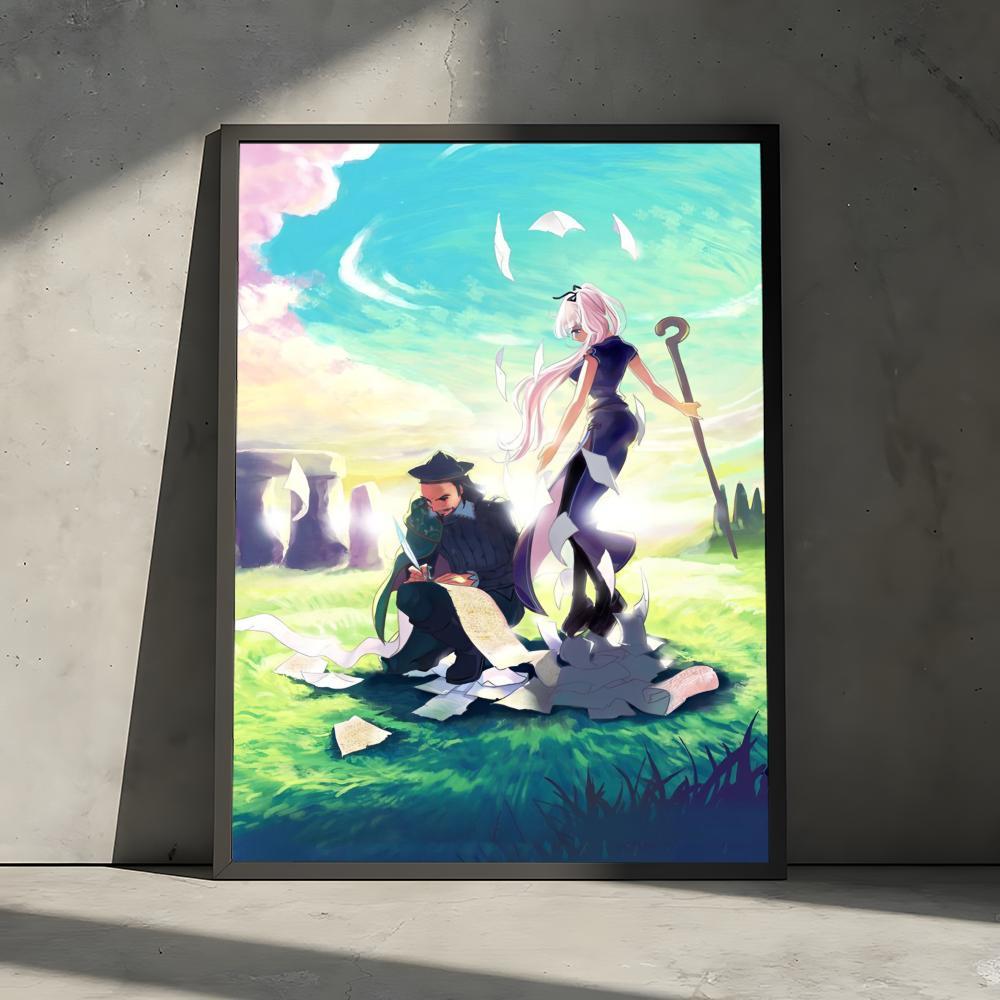 Classic M-Mabinogi Painting Calligraphy Gallery-Quality Canvas Wall Art Poster | Waterproof & Fade-Resistant | Minimalist Unframed Design | Living Room, Bedroom & Office Decor | Multiple Sizes | Holiday gifts