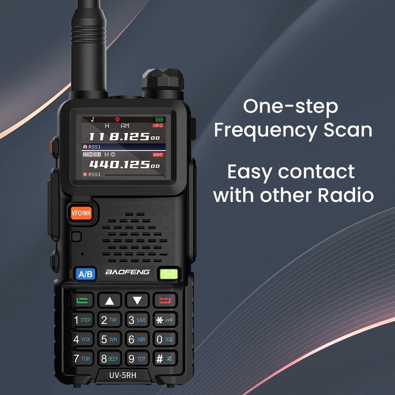 BAOFENG Radio GMRS UV-5RH (Upgrade of UV-5R) Ham Radio,   Rechargeable Digital Wireless Walkie Talkie Long Range, Portable Handheld 2way Ridio, Emergency Preparedness Audio