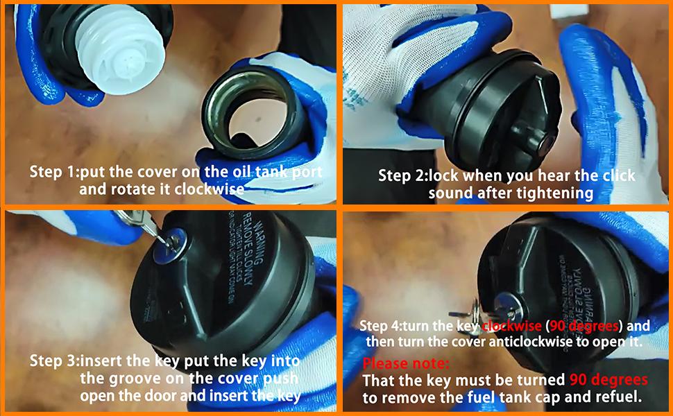 Locking Gas Cap, Lock Fuel Cap For NISSAN,TOYOTA,HONDA,CHEVROLET,GMC,BUICK,NFINITI,SUBARU,MAZDA,CADILLAC,ISUZU,LEXUS,ACURA,INFINITI,AUDI,MITSUBISHI Light Blue Skull Decal Three-Camera WiFi Dash with GPS Car Door Handle