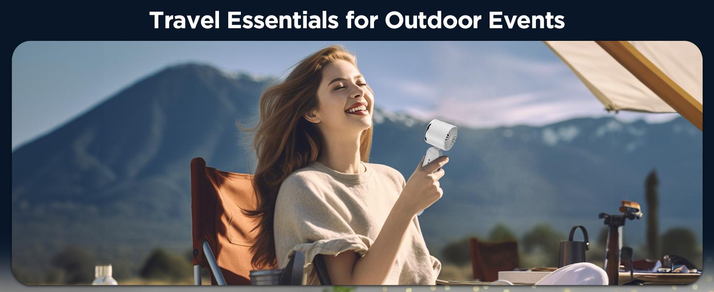 Portable Handheld Turbo Fan, 3 Gear Wind, Battery Operated, Up to 18 Working Hours, 3 IN 1 Hand Fan with Air Turbo Tech Cooling Fan for Outdoor Activities, Travel, Working,fathersdaygifts