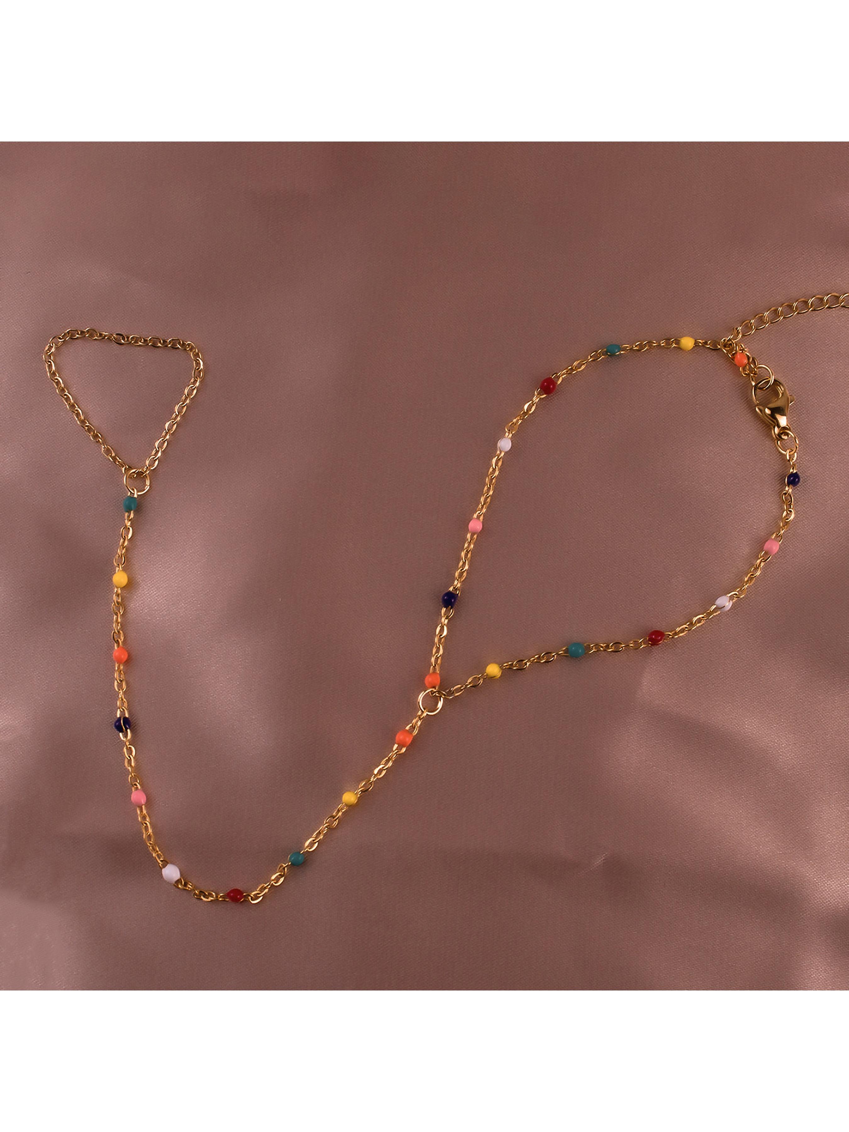 Women's Boho Minimalist Jewelry Set, Stainless Steel & Crystal Beads Design, Ideal Gift for Beach Vacation Music Festivals Parties