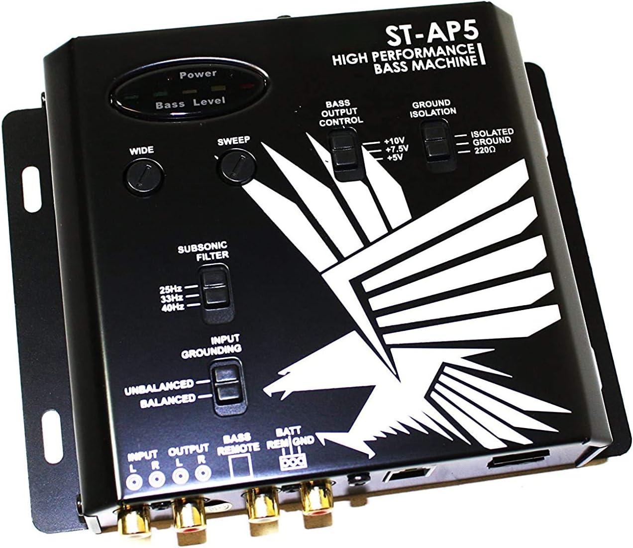 ST-AP5 2nd Gen Digital Bass Control Machine, Bass Maximizer & Restoration Processor with Epicenter Reconstruction, Bass Knob & Dash Mount Remote Control