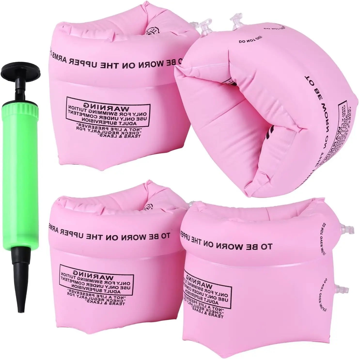 Inflatable Swim Arm Bands Floaties with Safety Sleeves for Kids and Adults, Swimming Rings Pool Floats (2-4-6-8 Pcs)Gift