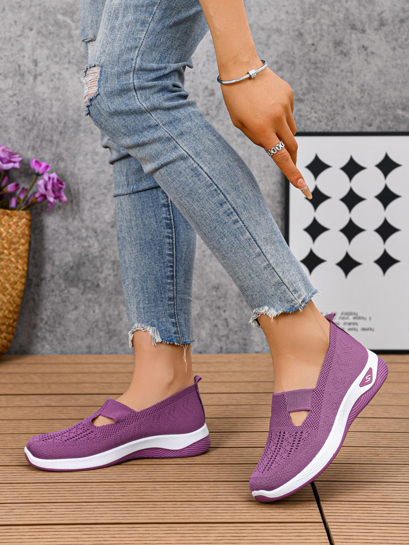 Women's Casual Sports Shoes, Comfortable Fashion Sneakers, Lightweight Soft Sole Mesh Shoes, Daily Outdoor Walking Shoes