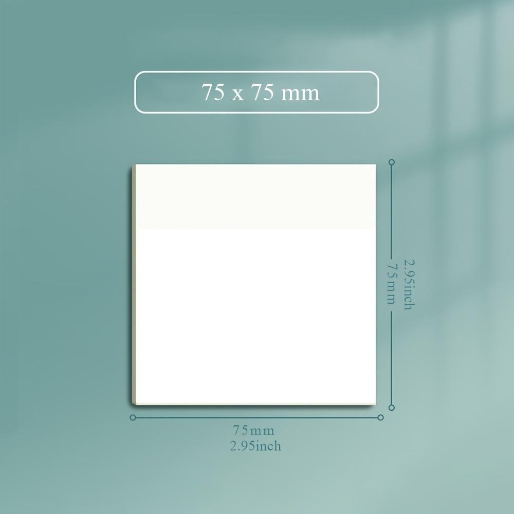 50 Sheets of Waterproof Transparent Self-Adhesive Sticky Notes - Durable, Removable, and Reusable for School, Office, and Home Organization - Perfect for Note-Taking, Reminders, and Task Management Office Supplies