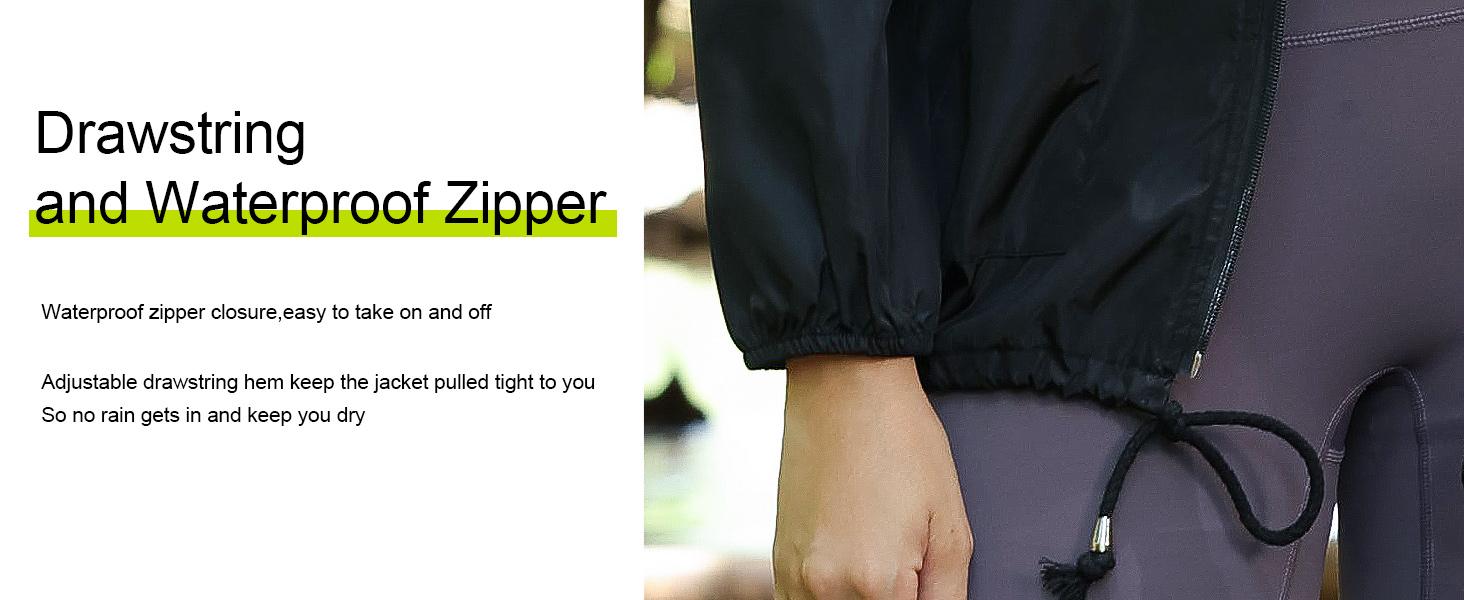 Raincoat Women Lightweight Waterproof Rain Jackets Packable Outdoor Hooded Windbreaker