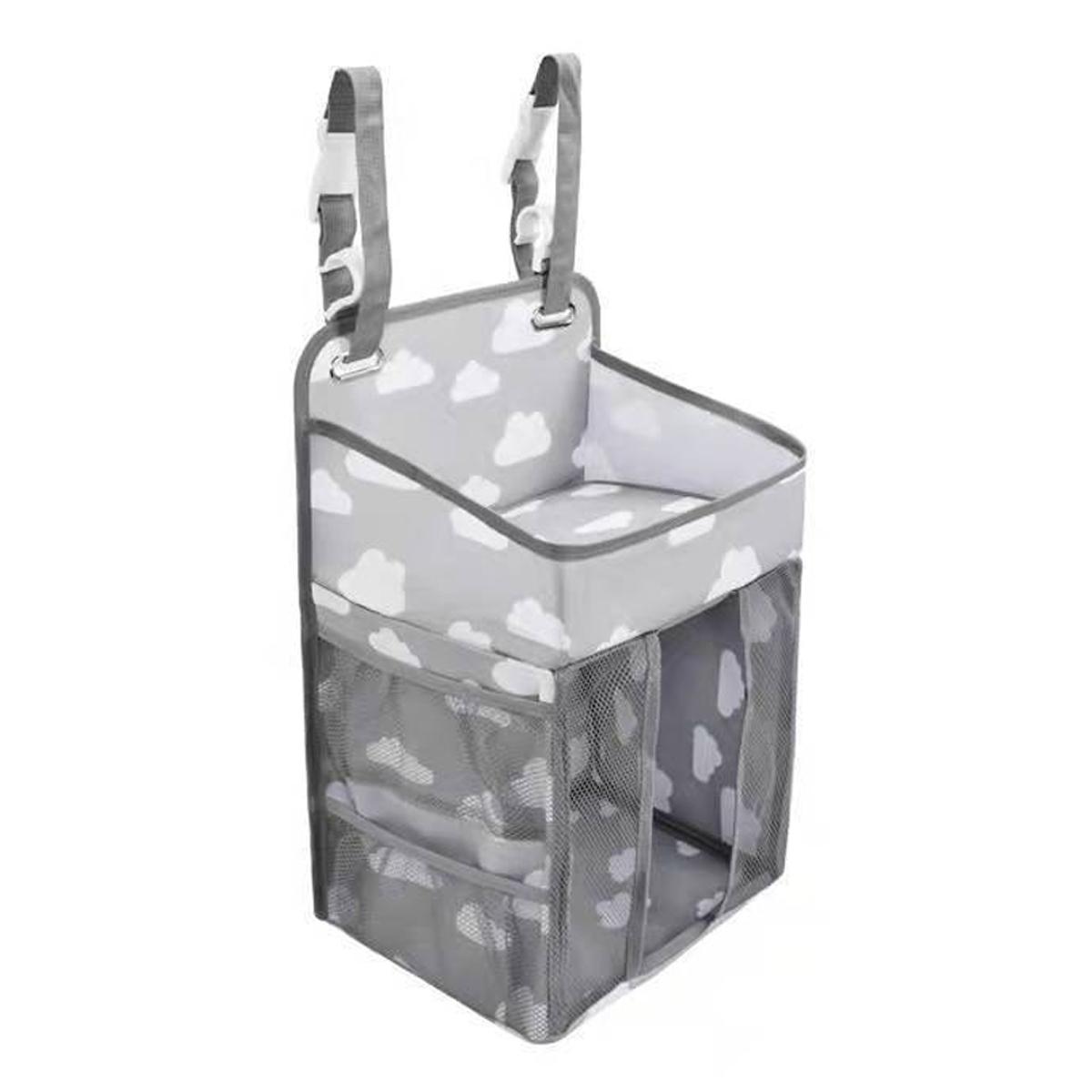 Multifunctional Bedside Storage Bag, Foldable Basket, Baby Diaper Organizer, Home Storage, Toy Holder, Holds Bottles, Diapers, Tissues