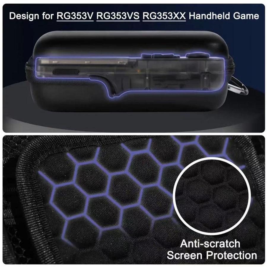 2025 New Durable Game Console Storage Bag for RG353V/RG35XX/RG353VS/X6/R36S/K36, Handheld Game Console Protective Organizer, Stylish & Portable Carrying Bag for Gaming Enthusiasts, Suitable for Outdoor Traveling Camping(Box Only)