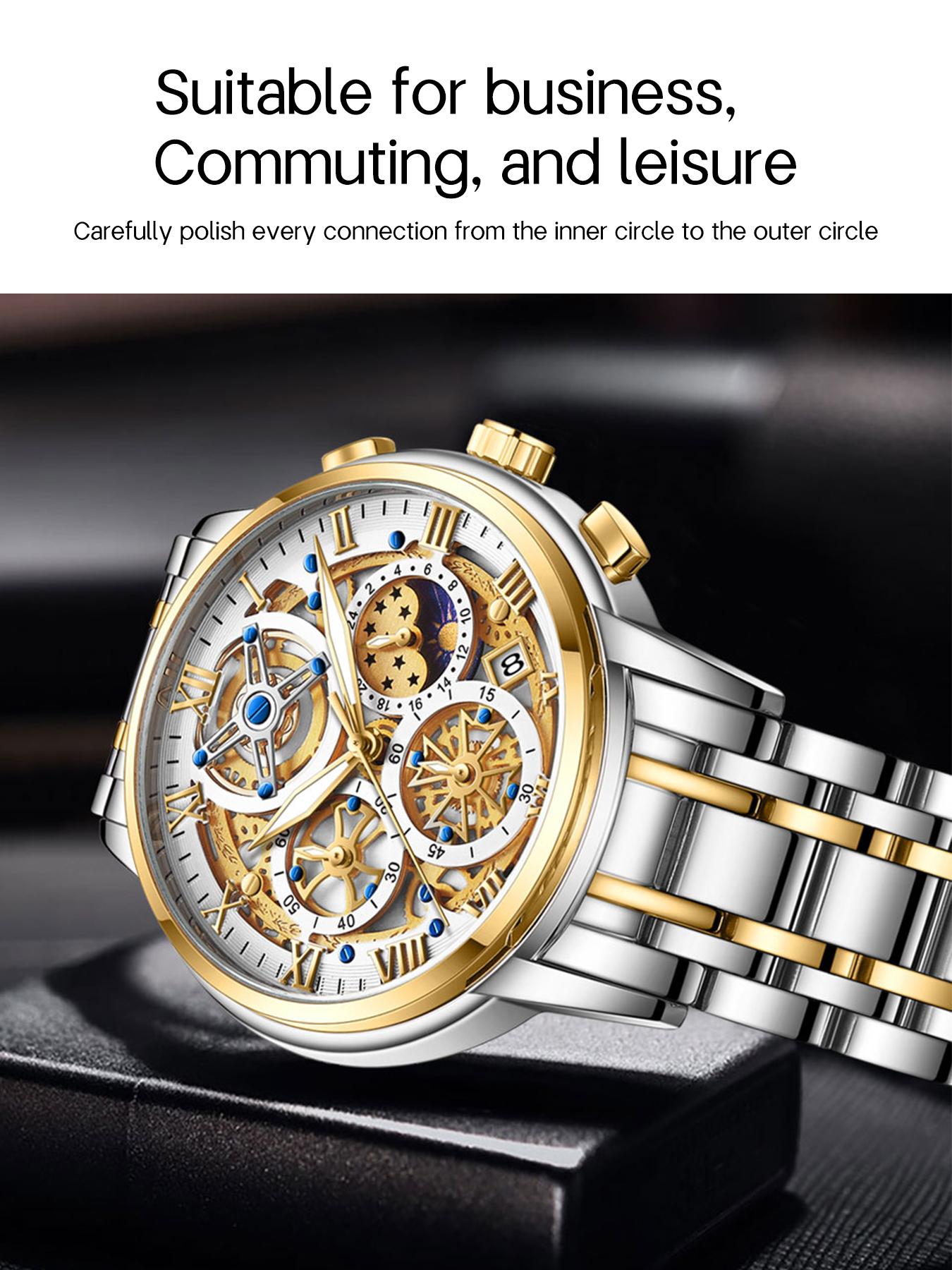 Lige Men's Business Watch with Multiple Dials, Waterproof, and Night Glow chronograph analog watch luxury watches Men's Stainless trendy exquisite Lige Men's Business Watch with Multiple Dials, Waterproof, and Night Glow chronograph analog watch luxury watches Men's Stainless trendy exquisite