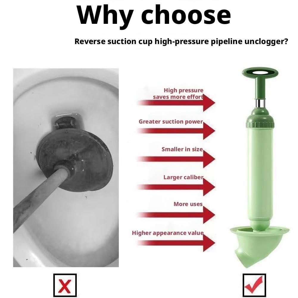High-Pressure Toilet Siphon Pump, Powerful Drain Cleaning Tool, Abs Multi-Function Plunger, Ideal for Sink, Bathroom, Shower, Kitchen