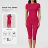 【Black Friday】Breathable Tight Yoga Set, High Waist Quick-Dry Fitness Wear, Versatile Capris Pants, Sporty Outfit for All Seasons