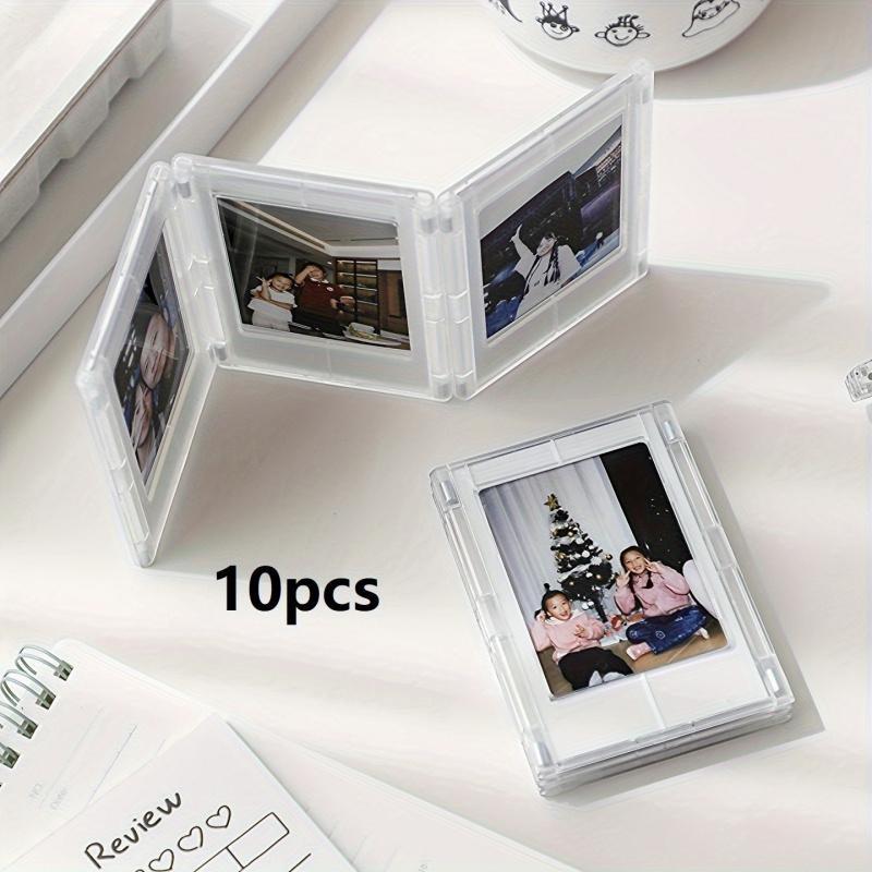 10 Magnetic Photo Frames, Mini Photos & Film Display, Classic Vertical Design, Durable, Home Memory Showcase, Photography Lovers