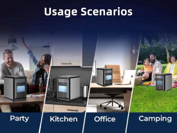 Antarctic Star Nugget Ice Maker 45Lbs/Day Quick 10-15min Self-Cleaning 24H Timer Clear Visual double door,for Home Office Bar Party   Icemakermachine  【TikTokShopBlackFriday】