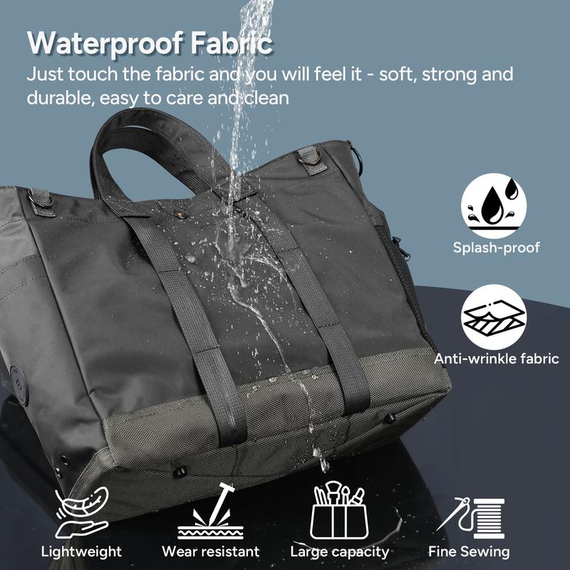 travel inspira Laptop Tote Bag for Women/Men, Carry-On Work Bag with Adjustable Shoulder Strap, Water-Repellent Travel Duffle Bag with Reinforced Bottom for Work, Commuting, and Business, tote bag for school, work tote bag