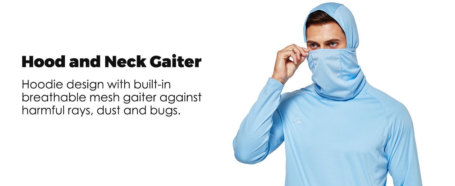 Willit Men's Sun Protection Hoodie UPF 50+ Fishing Hiking Shirt Long Sleeve SPF UV Shirt Rash Guard Lightweight