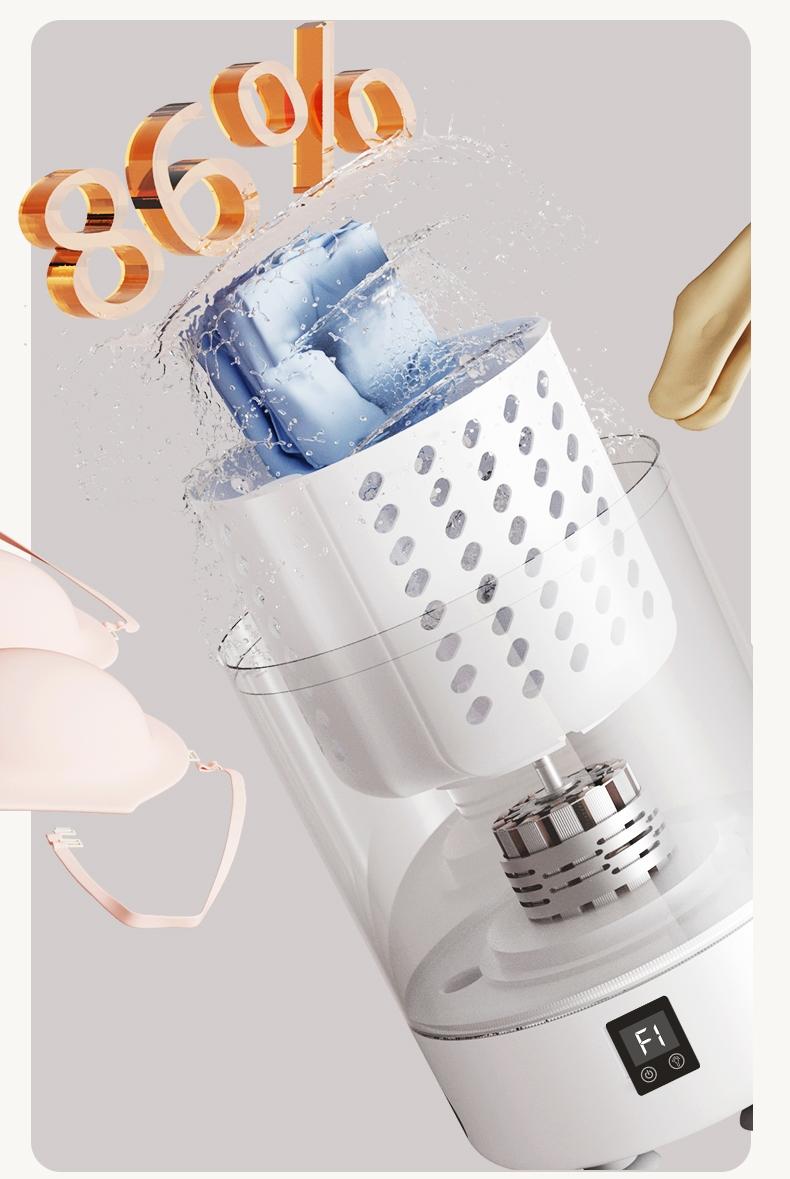 Portable Mini Automatic Washing Machine, Compact Design, Ideal for Dorms, Camping, Car Use, Lightweight, Fast Wash and Spin Dry, Easy to Clean Clothes