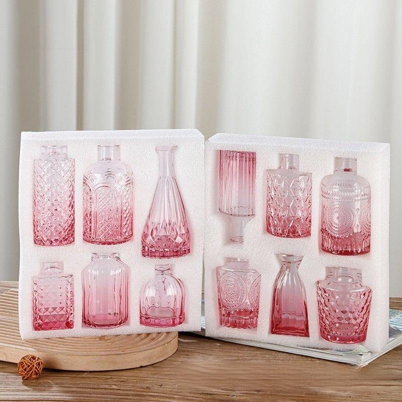 12pcs💐Glass Bud Vase Set As Wedding Centerpieces for Tables,Small Minimalist Vases for Flowers, Vintage Rustic Home Decor for Table Centerpiece Wedding Party, Birthday Party,Anniversary,Modern Clear Aromatherapy Bottle for Living Room Bedroom