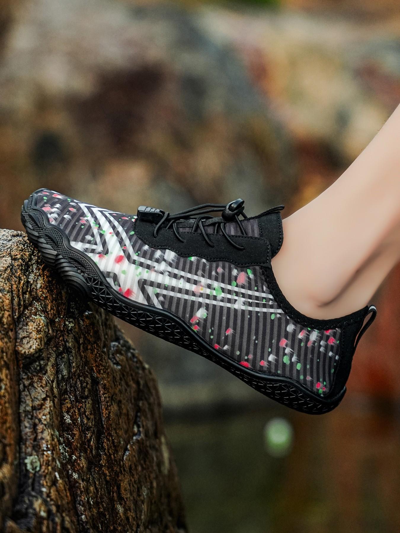 Trendy Printed Beach Shoes, Couple Quick-Dry Breathable Hiking Shoes, Soft Sole Anti-Slip Durable Water Shoes, Surfing Snorkeling Versatile Shoes