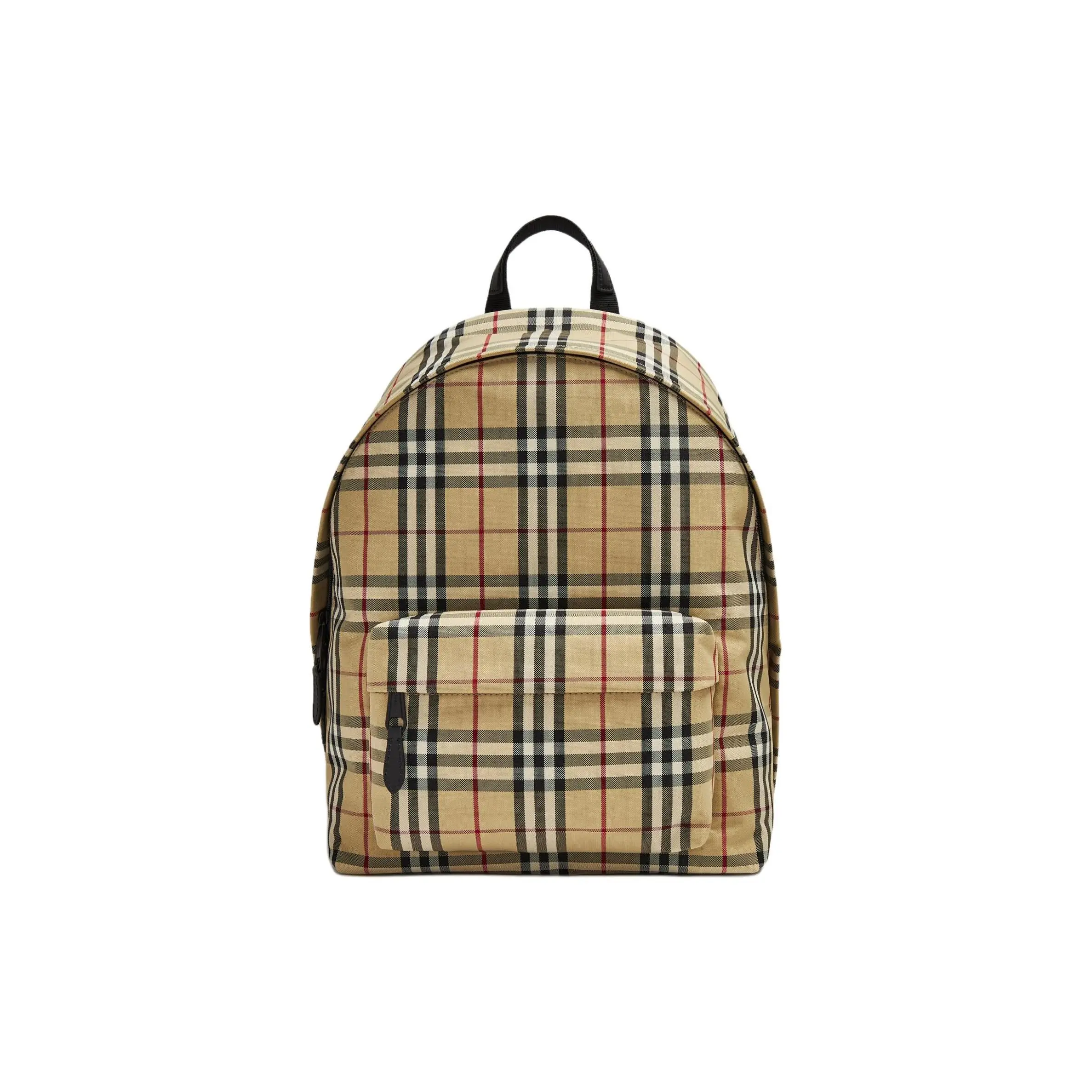 Burberry Check Print Reversible Zip Backpack for Men in Yellow and Multicolor