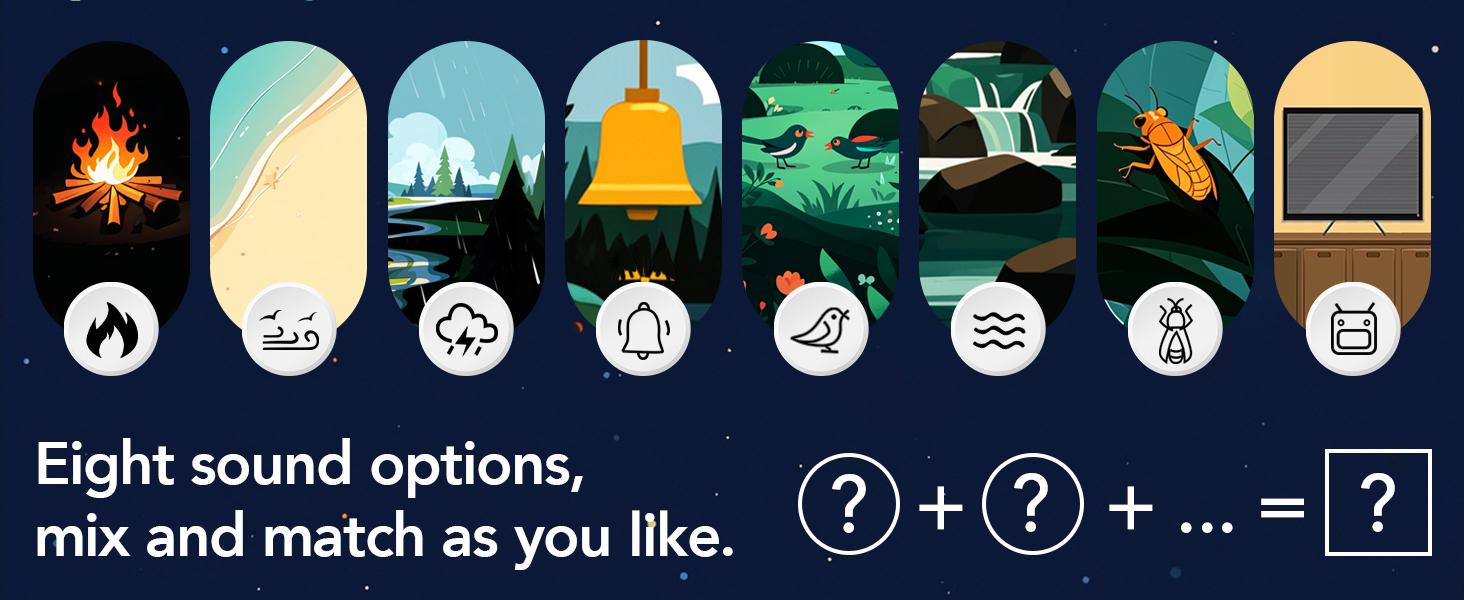 TAKOO 3-in-1 Sound Machine/Bluetooth Speaker/Night Light, DIY Mixable 8 Nature Sounds & White Noise, Green Noise, Brown Noise, Pink Noise, 11 Ambient Lights, 180-min Timer for Sleep Aid, Relaxing, Kids, Smartphone, Audio