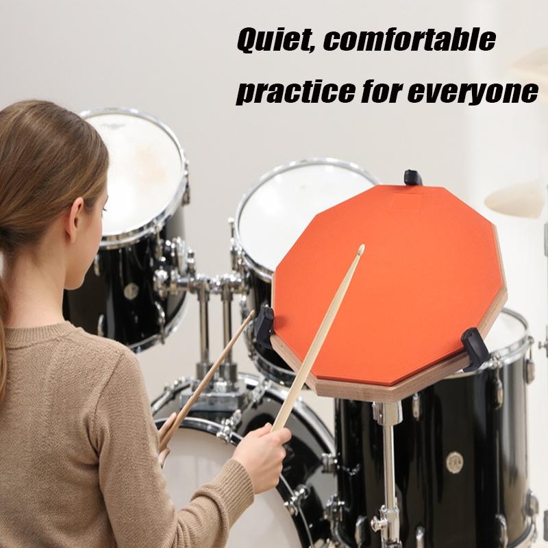 12 inch mute drum pad beginner's guide, sub drum pad metronome set, practice drum pad, practice pad suitable for various occasions, mute drum stick set, easy to carry drum board