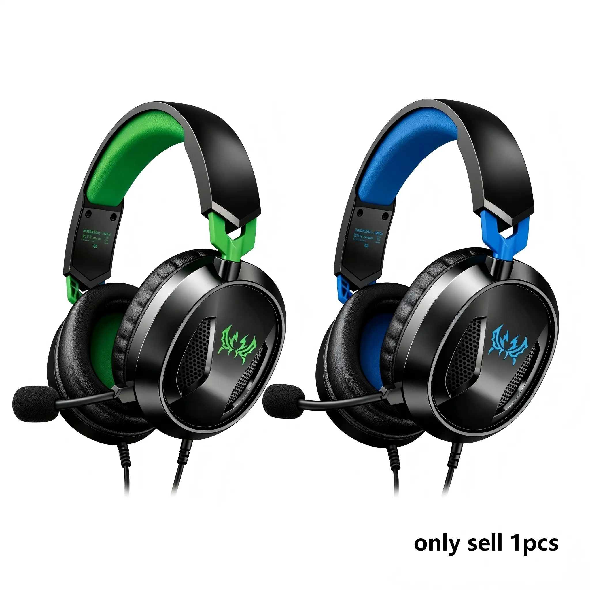 Kotion Each G3100 Wired Gaming Headset, 40mm Stereo Surround Sound, Rotatable Mic, LED Light, Compatible with Ps4 Ps5 Xbox PC Mobile, Cabled Gaming Headset