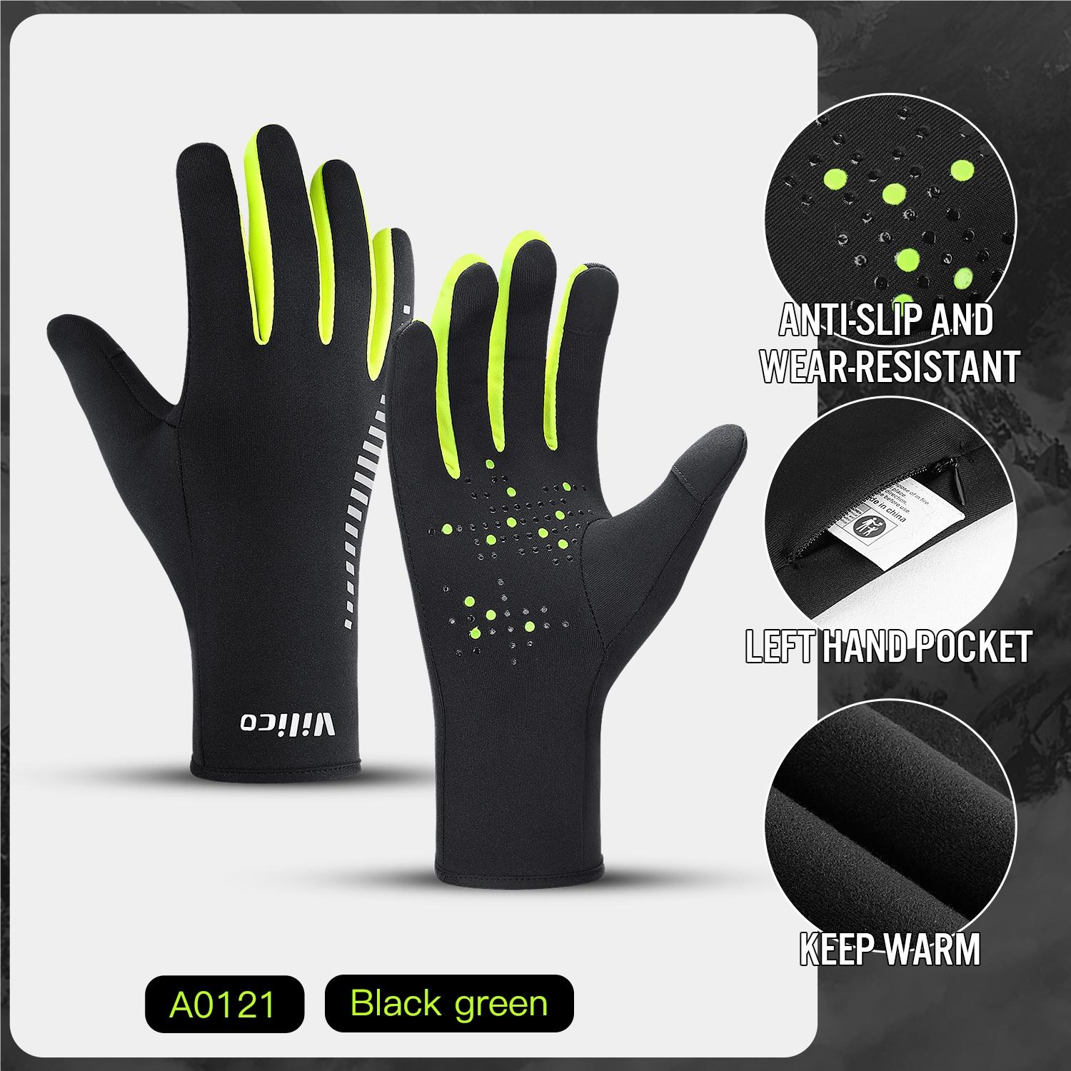 Winter Running Warm Gloves, Windproof Touchscreen Sports Gloves, Lightweight Flexible Non-Slip Palm, Unisex Outdoor Morning Run Cycling Training Gloves