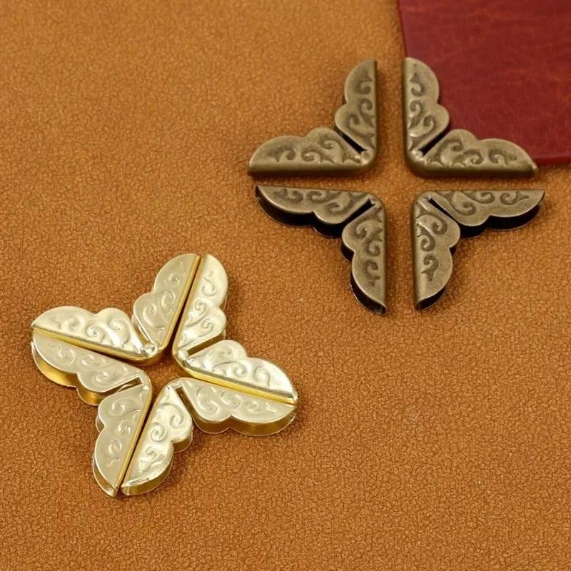 200PCS Metal Book Corner Scrapbook Photo Album Corner Protectors DIY Menu Vintage Corners Card File Folder Craft Supply Decor