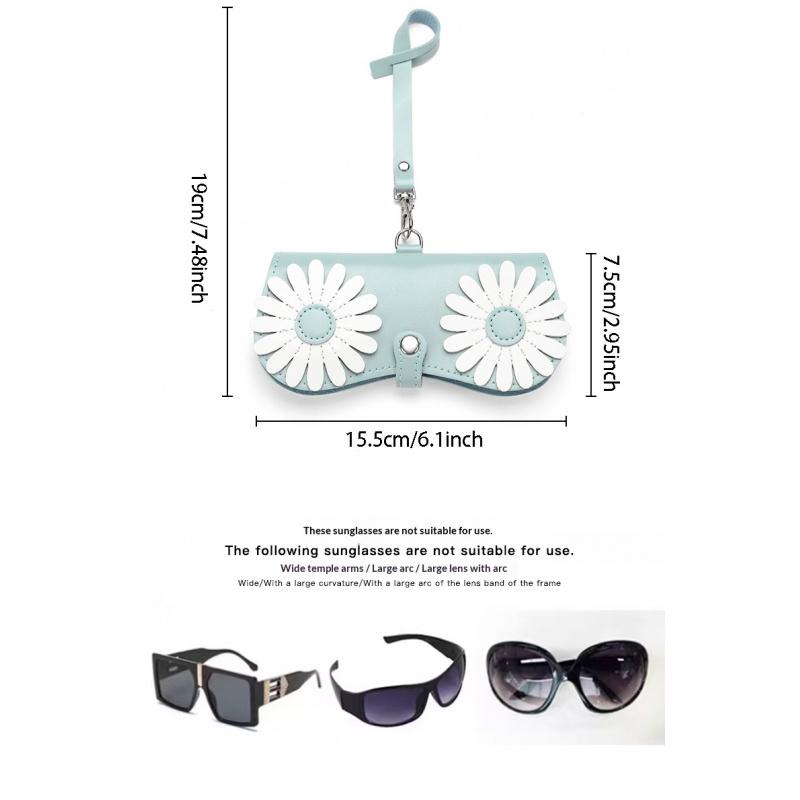 Cute glasses clip ins fashion sunglasses bag portable sunglasses case protective cover unisex bag accessory