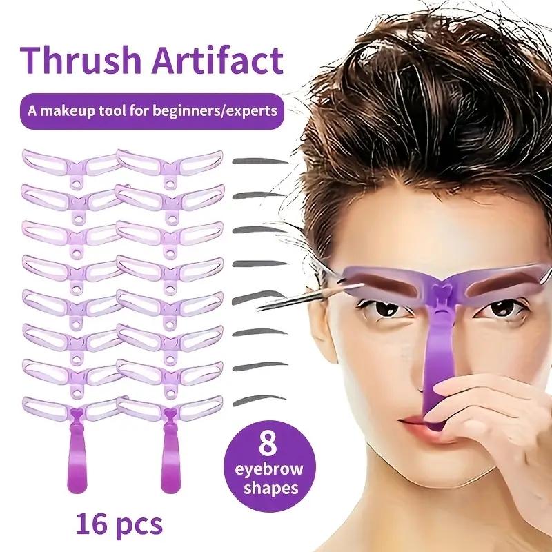 8 Set Eyebrow Template Stencil Makeup Tools Eyebrow Shaping Perfect Brows,Set of Eyebrow tools for Beauty Make Up Tools,Eyebrow Shaping Tools Make UP Aids